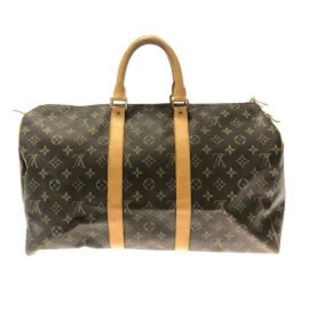 Louis Vuitton Keepall Boston Monogram Bag Canvas Brown